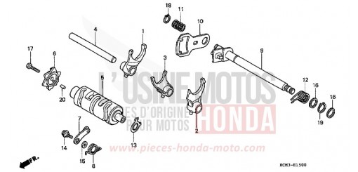 GEARSHIFT DRUM XLR125RW de 1998